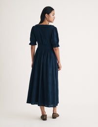 Navy Flossie Midi Dress