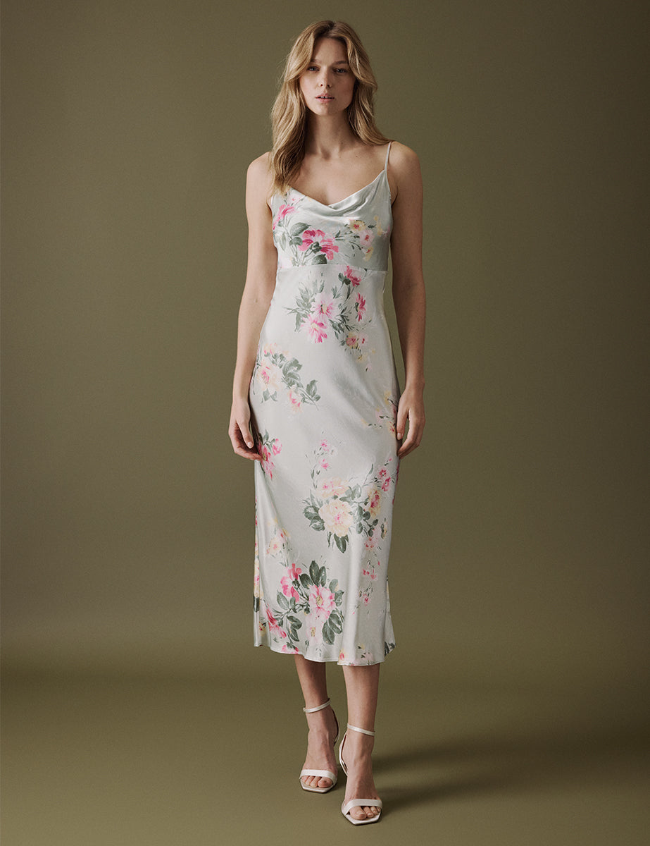 Soft Pink Cowl Neck Midi Trixie Dress Soft Pink Cowl Neck Midi Trixie Dress