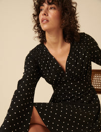 Black Polka Dot Lydia Mini Dress