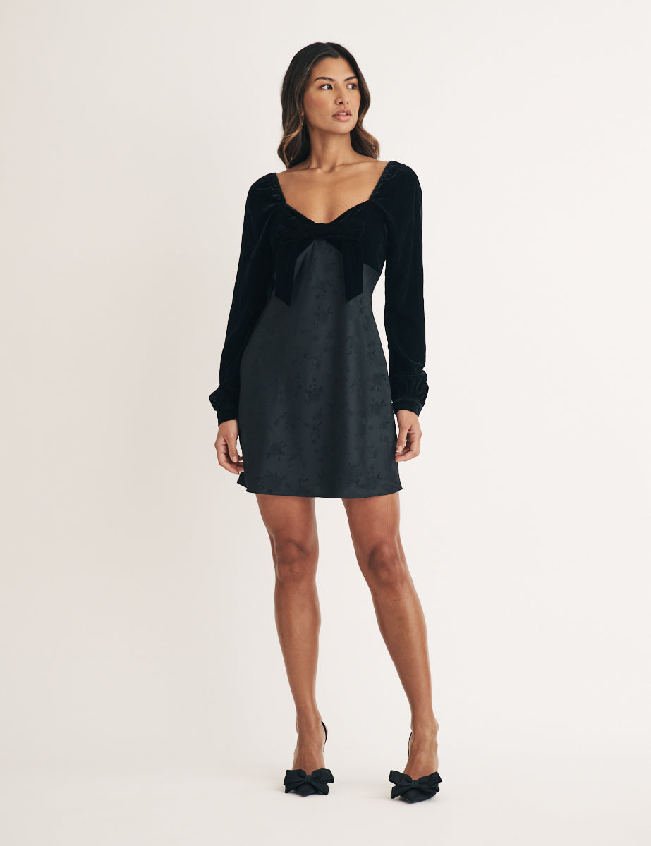 Black Velvet Vicky Mini Dress
