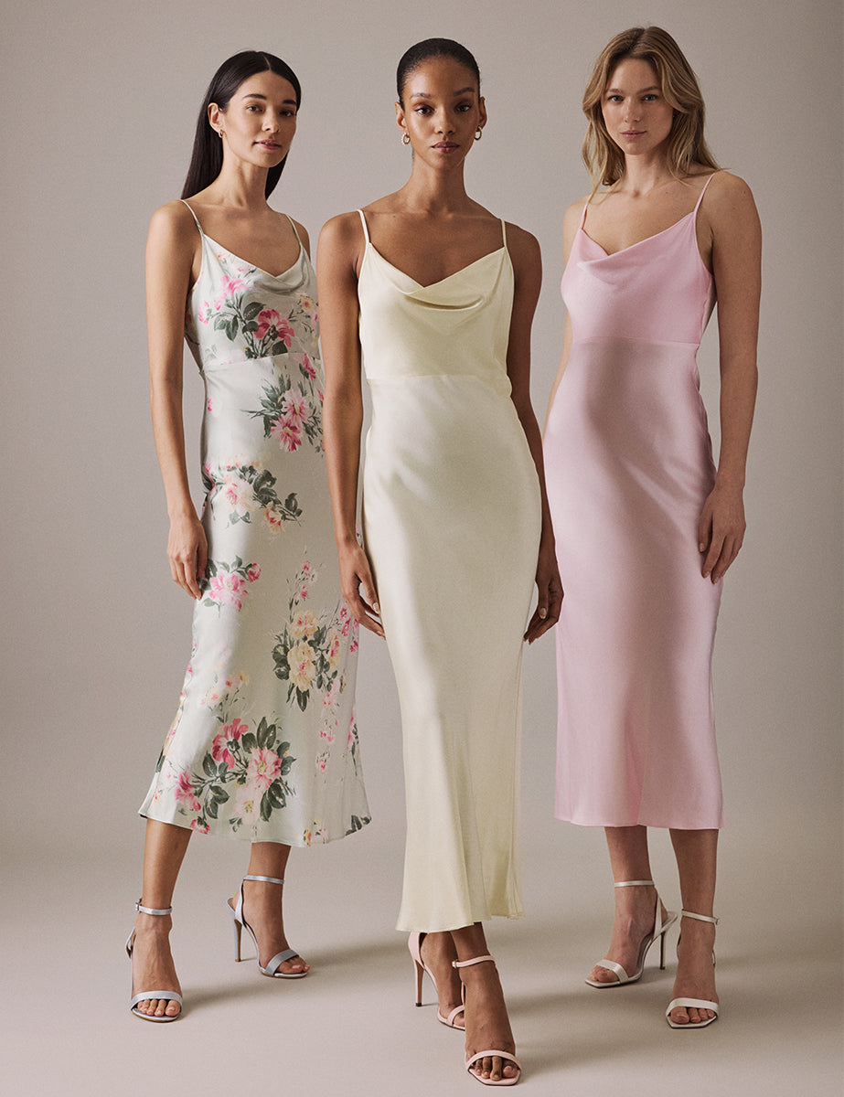 Soft Pink Cowl Neck Midi Trixie Dress Soft Pink Cowl Neck Midi Trixie Dress