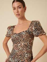 Leopard Print Mimi Midi Dress