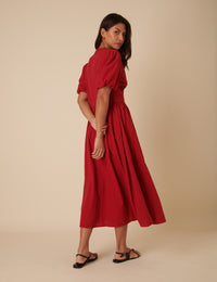 Red Starlight Midi Dress