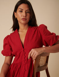 Red Starlight Midi Dress