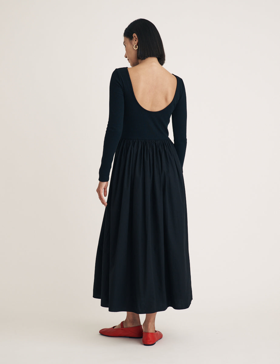 long sleeve dress primark PRIMARK Blue Pleated V-Neck Flowy Long Sleeve Dress