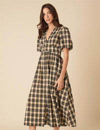 Stone Check Starlight Midi Dress