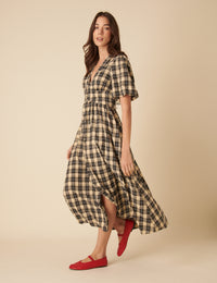 Stone Check Starlight Midi Dress