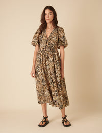 Leopard Print Scarla Midi Dress