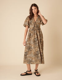 Leopard Print Scarla Midi Dress