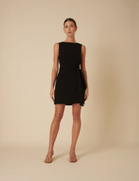 Black Tie Waist Lotte Mini Dress