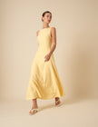 Butter Yellow Reign Midi Dress