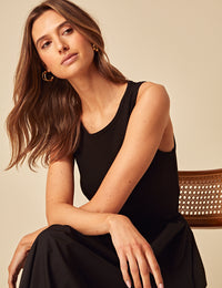 Black Vera Midi Dress