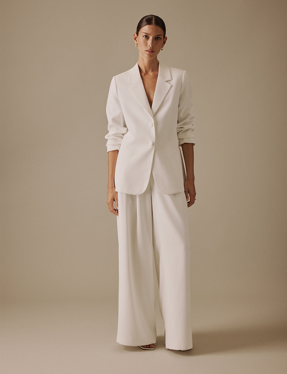 Wide Leg Wedding Trouser Suits For Bride Wedding Guest Wallis