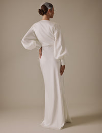 White Long Sleeve Maxi Cecilia Bridal Dress