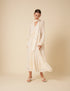 White Ruffle Bohana Midi Dress