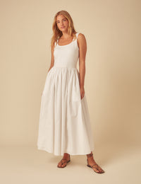 White Colorado Midi Dress