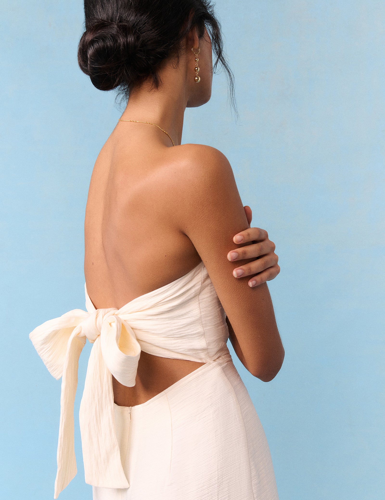 Ivory Wide Leg Bandeau Rory Bridal Jumpsuit