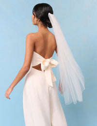 Ivory Wide Leg Bandeau Rory Bridal Jumpsuit