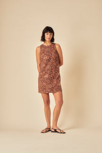 Brown Paisley Palermo Mini Dress