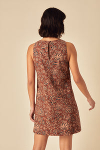 Brown Paisley Palermo Mini Dress