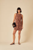 Brown Paisley Palermo Mini Dress