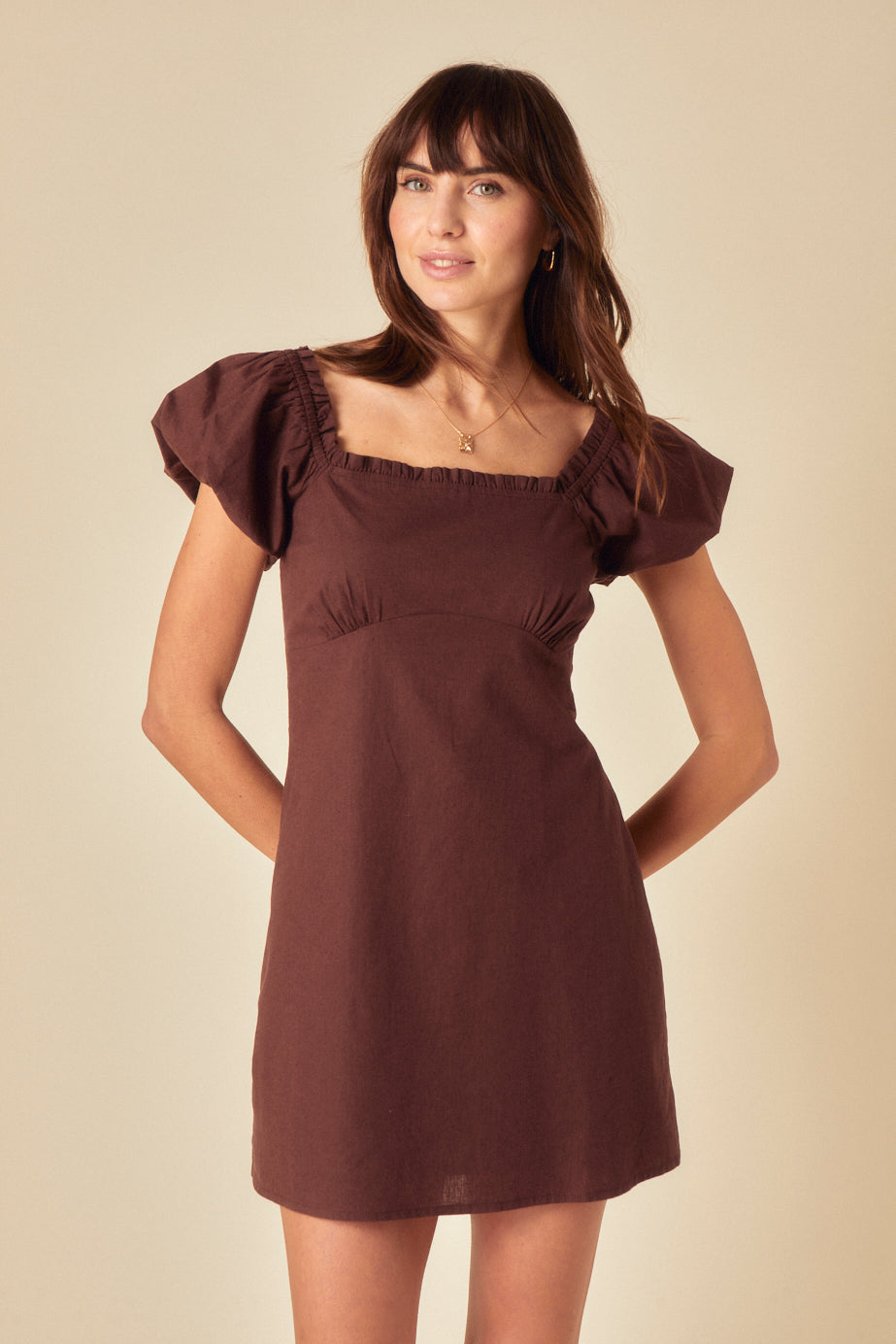 Brown Ramona Mini Dress Brown Ramona Mini Dress
