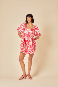 Red Printed Nova Mini Dress