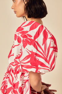 Red Printed Nova Mini Dress