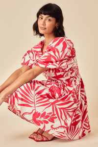 Red Printed Nova Mini Dress