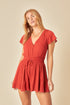 Red Veda Playsuit