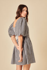 Black Gingham Nova Mini Dress
