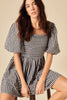 Black Gingham Nova Mini Dress
