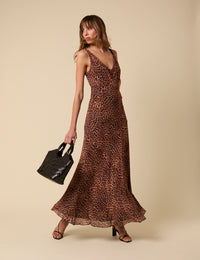 Poppy Delevingne Leopard Print Coco Maxi Dress