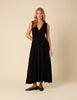 Black Jersey Starlight Midi Dress