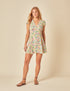 Petite Ditsy Green Floral Avery Mini Dress