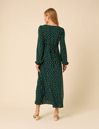 Green Polka Dot Kennedy Midi Dress