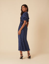 angels in america midi dress blue Angels In America Midi Dress Blue Size S from Hello Molly