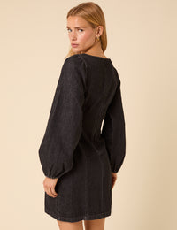 Black Denim Porth Mini Dress