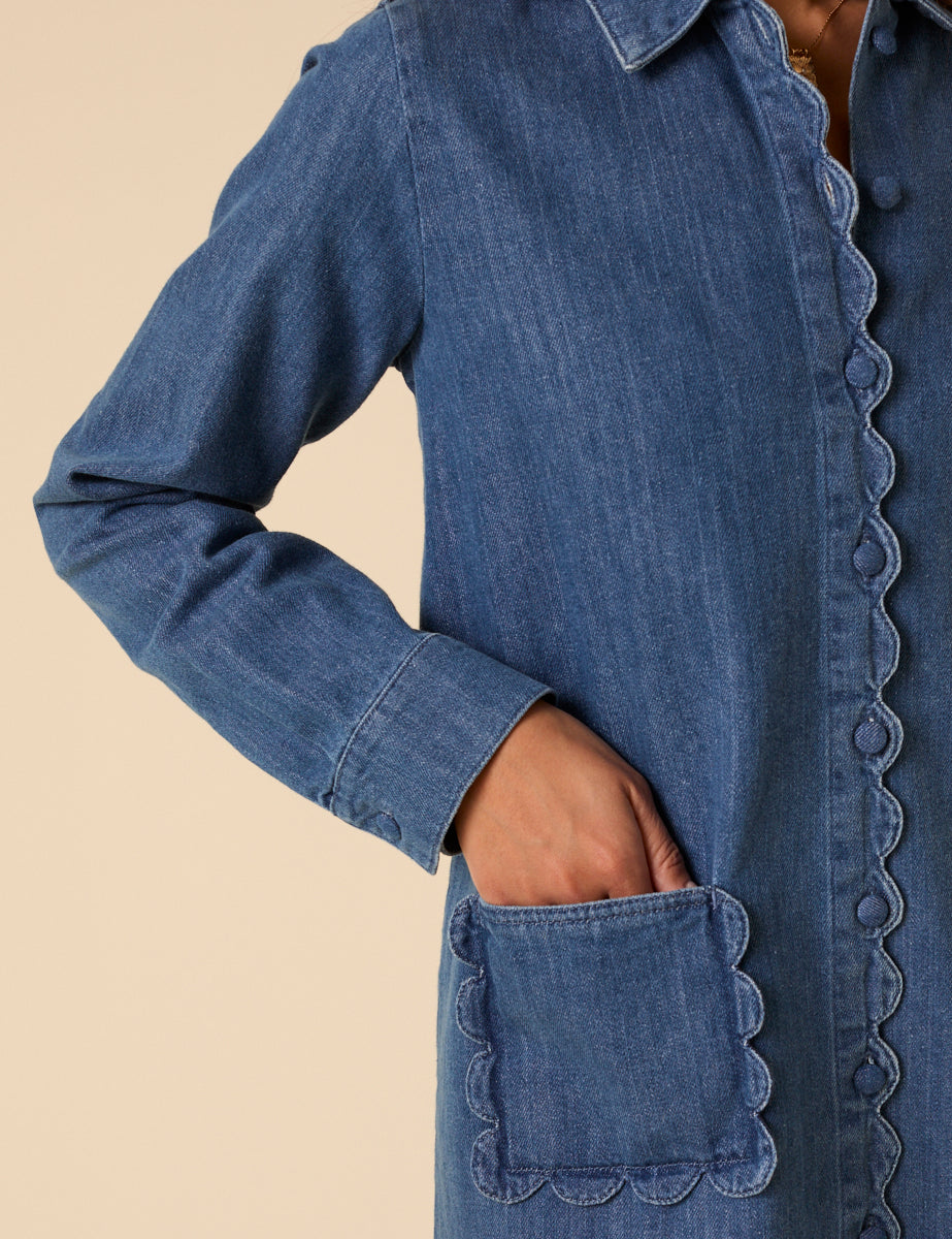 Blue Denim Kynance Mini Shirt Dress