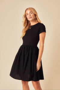 Black Scoop Back Sarah Mini Dress