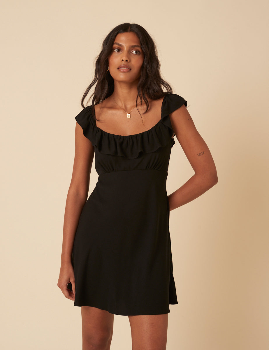 Black Frill Libby Mini Dress Black Frill Libby Mini Dress