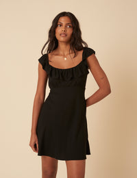Black Frill Libby Mini Dress