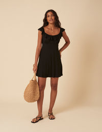 Black Frill Libby Mini Dress