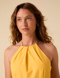 Yellow Halterneck Amber Midi Dress