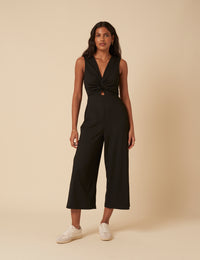 Black Crinkle Twist Wren Jumpsuit