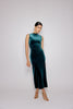 Green Velvet Margot Midi Dress