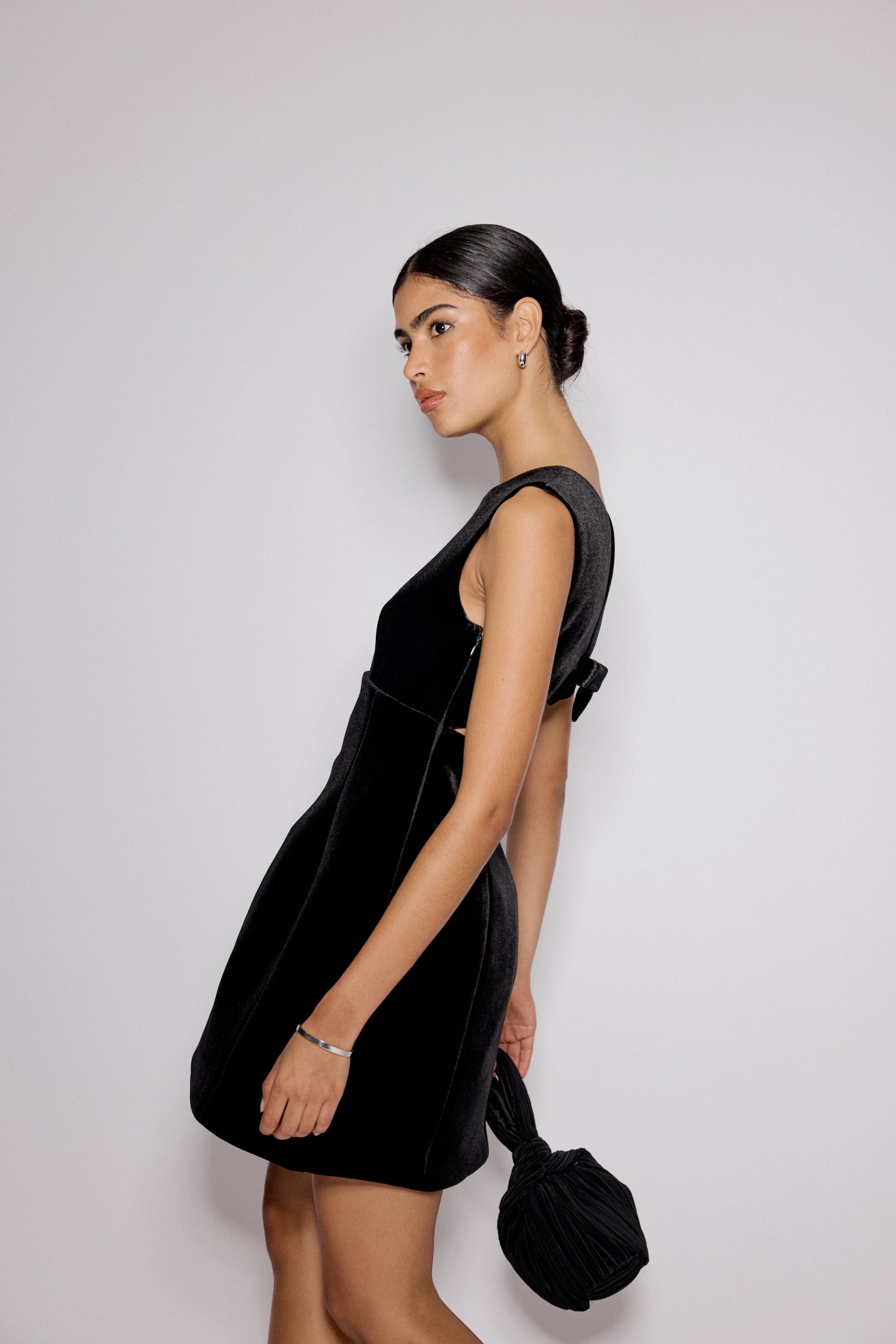 Black Velvet A-line Gemini Mini Dress Black Velvet A-line Gemini Mini Dress