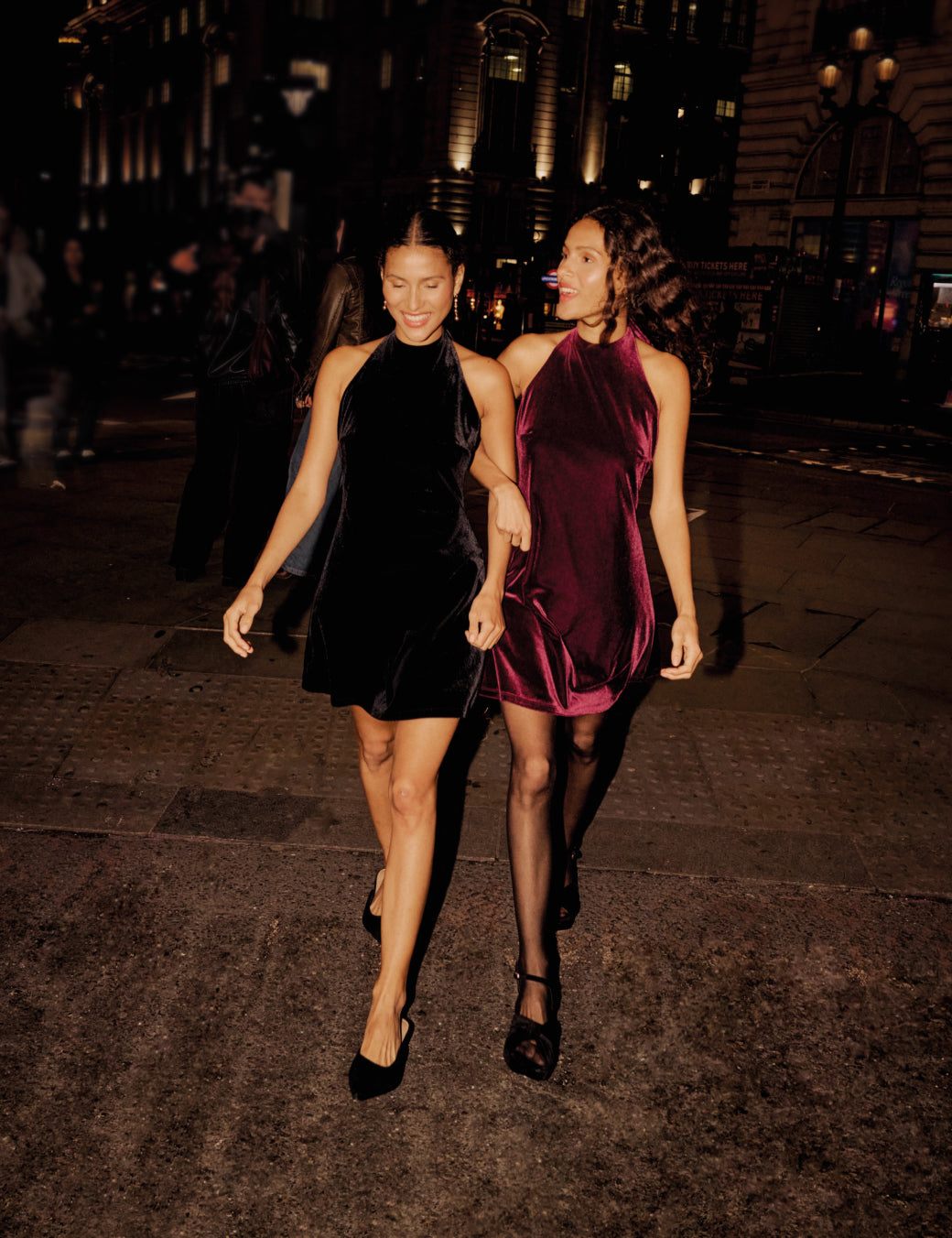 Purple Velvet Halter Neck Scorpio Mini Dress