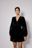 Black Velvet Balloon Sleeve Aquarius Mini Dress