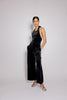 Black Velvet Halter Neck Jumpsuit